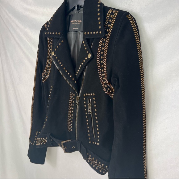 Nasty Gal Suede Moto Jacket - Picture 3 of 11